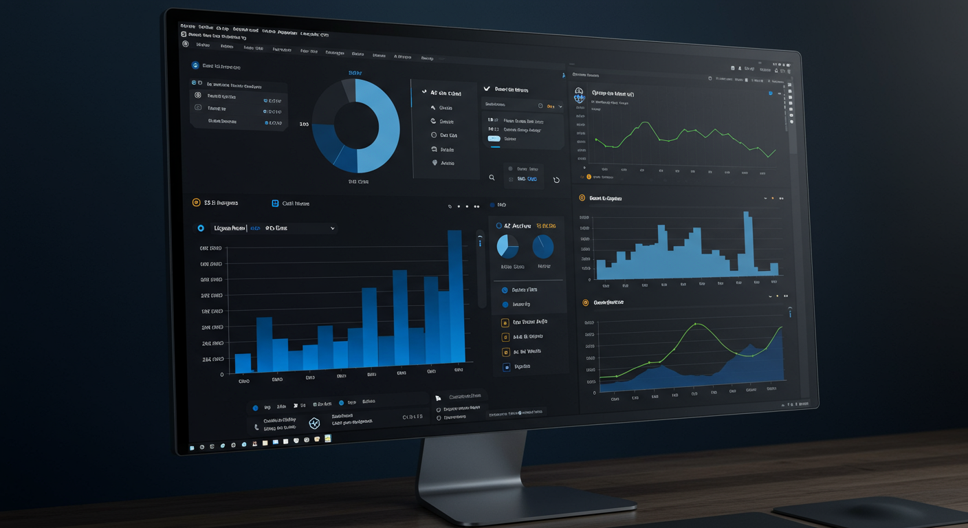Grafana analytics dashboard showing live call center metrics including call volume, agent status, queue depth, and SLA compliance